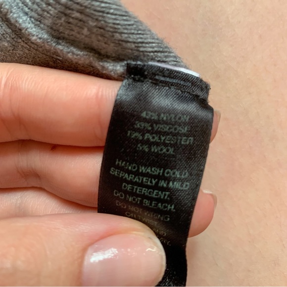 White House Black Market Gray Sweater with Silver Buttons - Picture 5 of 7